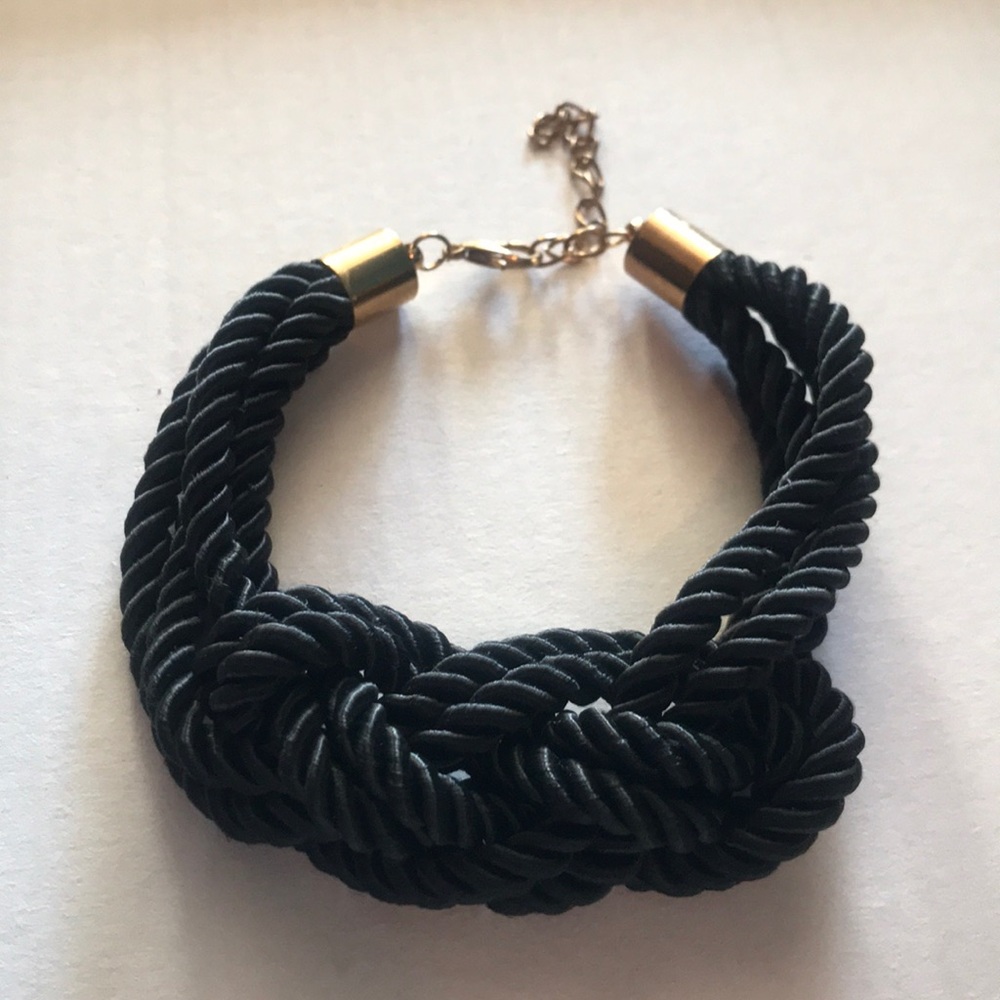 🛍 NWOT Black Knot Rope Bracelet
